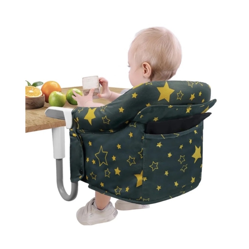 Gently Used Teglu portable hook on high chair with Harness And Carrying Bag
